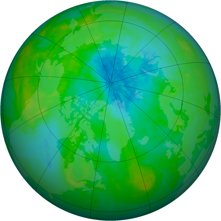 Arctic ozone map for 23 August 2003